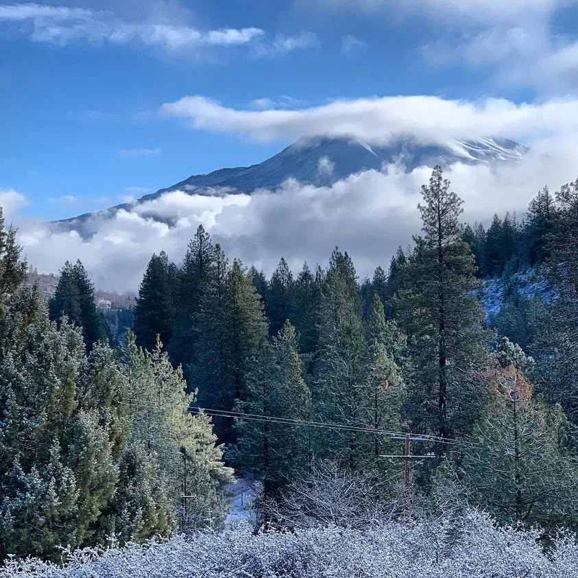 Mount Shasta in winter time
